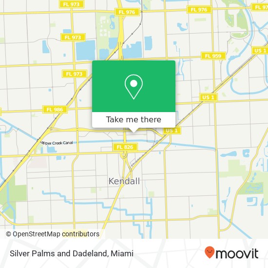 Silver Palms and Dadeland map