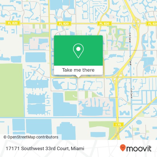 17171 Southwest 33rd Court map