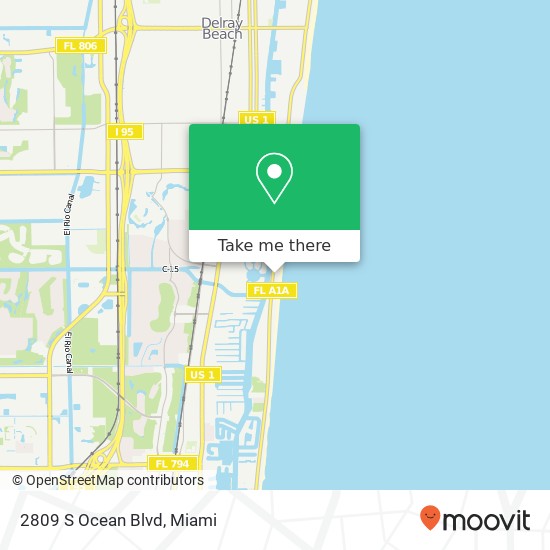 2809 S Ocean Blvd map