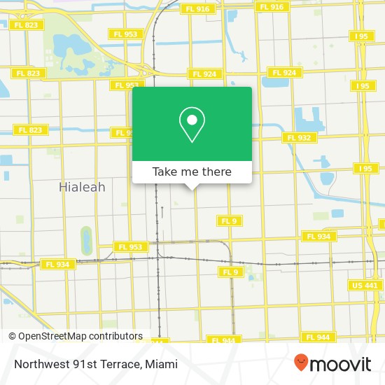 Northwest 91st Terrace map