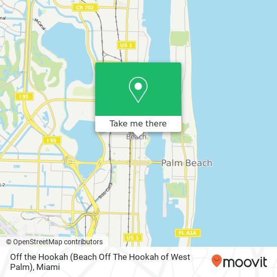 Off the Hookah (Beach Off The Hookah of West Palm) map