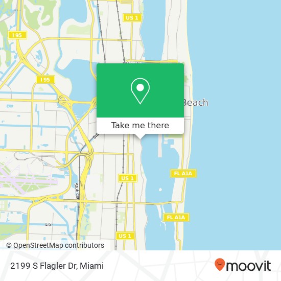 Mapa de 2199 S Flagler Dr