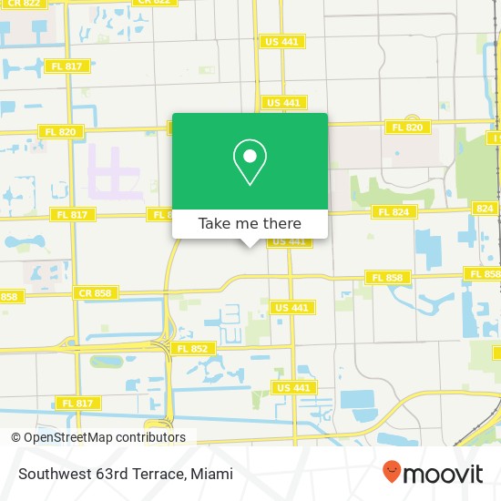 Southwest 63rd Terrace map