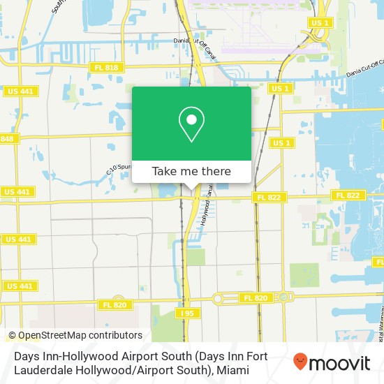 Mapa de Days Inn-Hollywood Airport South (Days Inn Fort Lauderdale Hollywood / Airport South)