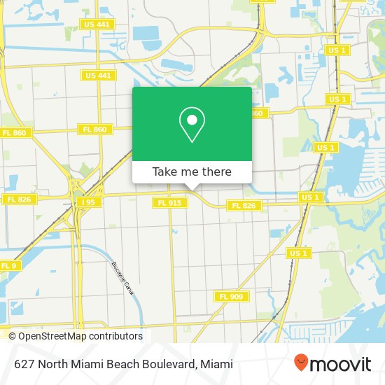 Mapa de 627 North Miami Beach Boulevard