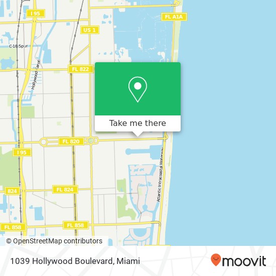 Mapa de 1039 Hollywood Boulevard