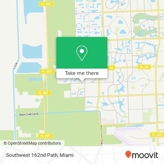 Southwest 162nd Path map