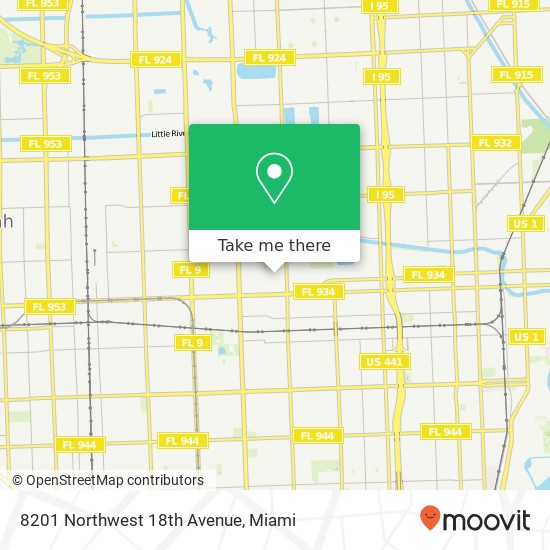 Mapa de 8201 Northwest 18th Avenue