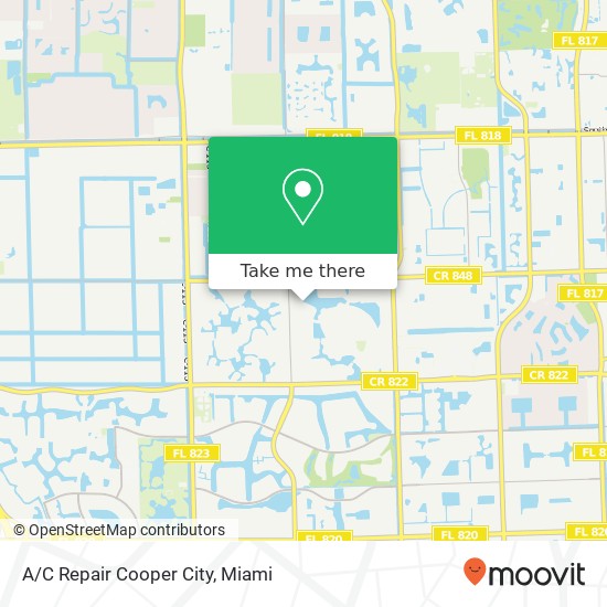 A/C Repair Cooper City map