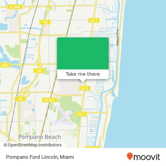 Pompano Ford Lincoln map