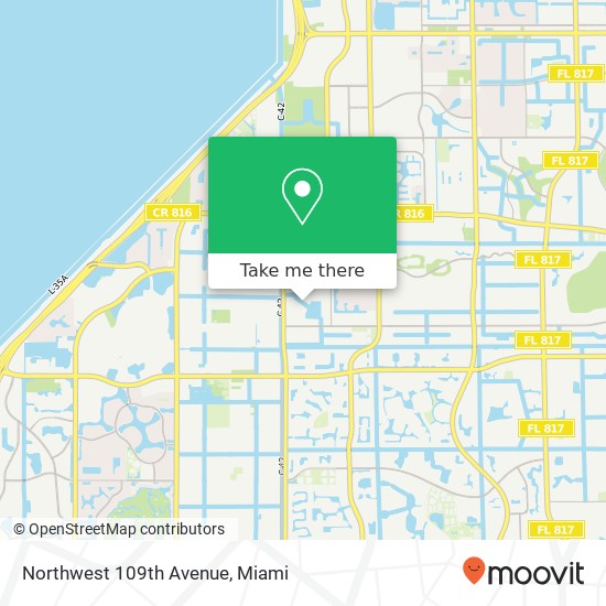 Northwest 109th Avenue map