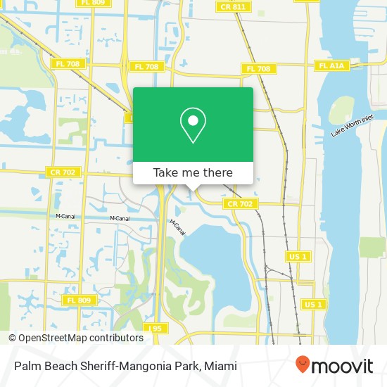 Mapa de Palm Beach Sheriff-Mangonia Park