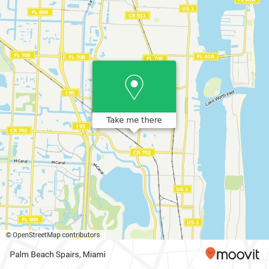 Palm Beach Spairs map