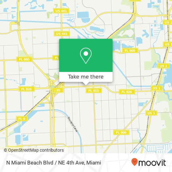 N Miami Beach Blvd / NE 4th Ave map