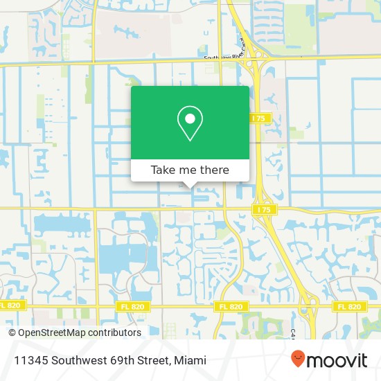 11345 Southwest 69th Street map