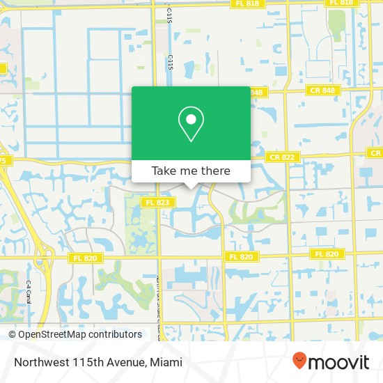 Northwest 115th Avenue map