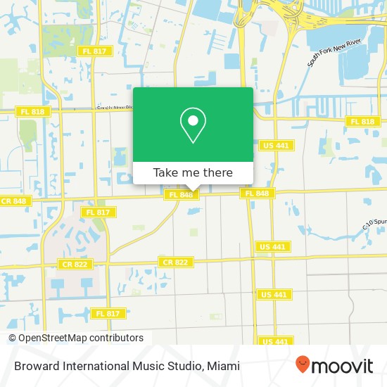 Broward International Music Studio map
