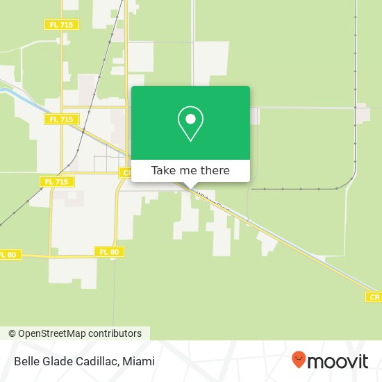 Belle Glade Cadillac map