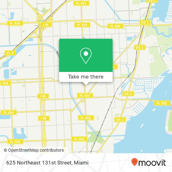 625 Northeast 131st Street map