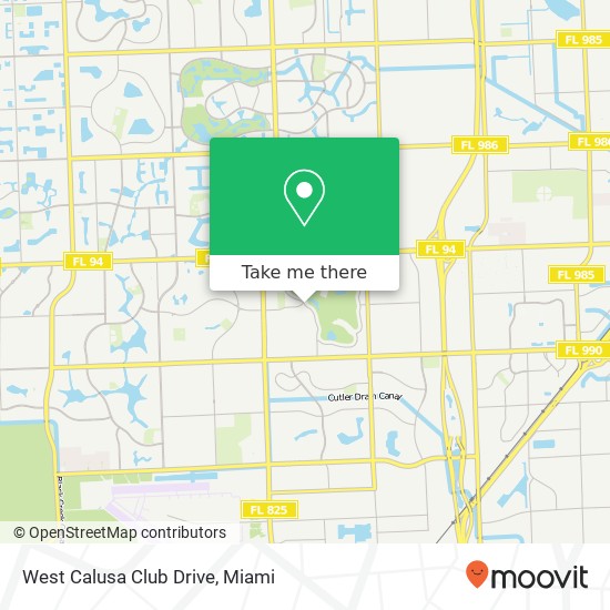 West Calusa Club Drive map