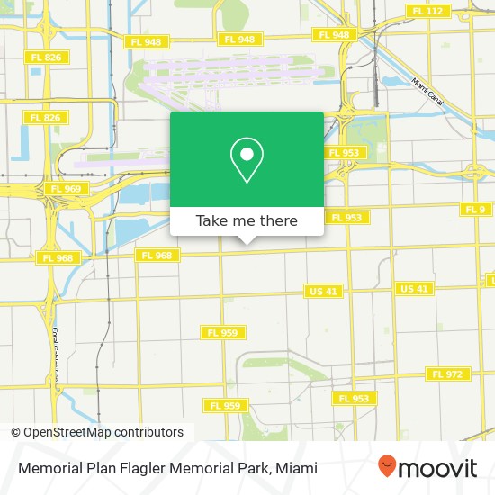 Mapa de Memorial Plan Flagler Memorial Park