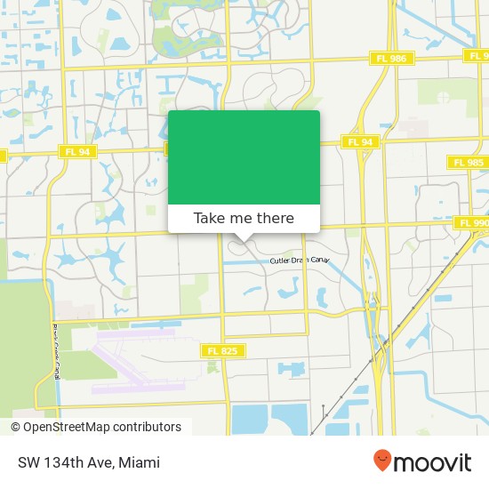 SW 134th Ave map