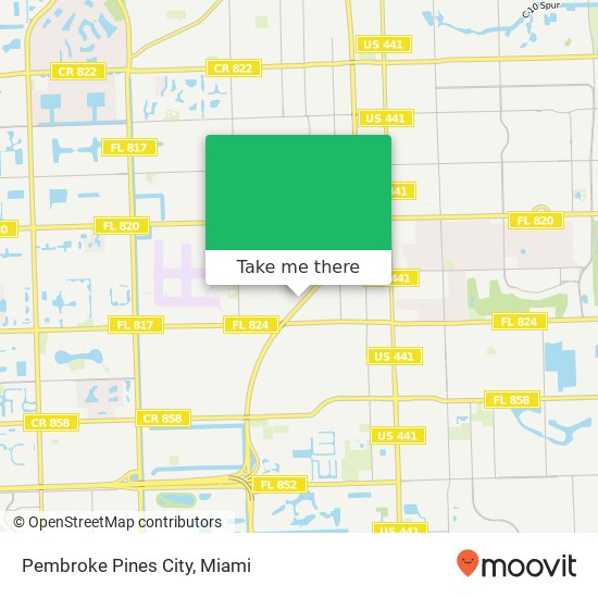 Pembroke Pines City map