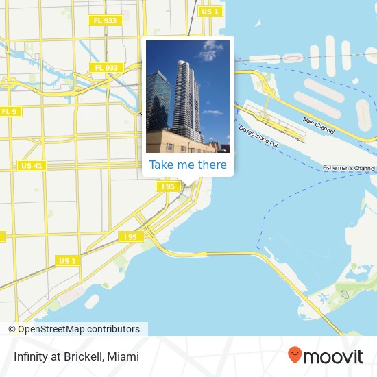 Infinity at Brickell map