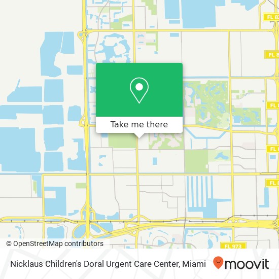 Nicklaus Children's Doral Urgent Care Center map