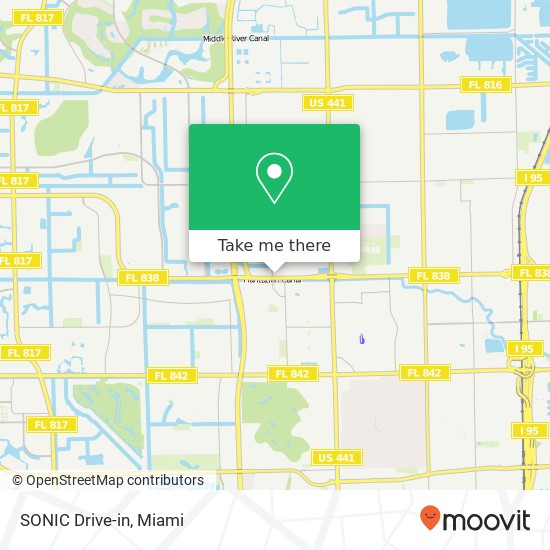 Mapa de SONIC Drive-in
