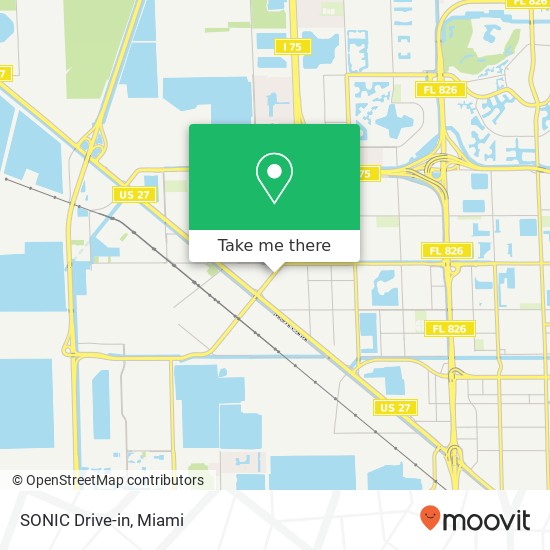 Mapa de SONIC Drive-in