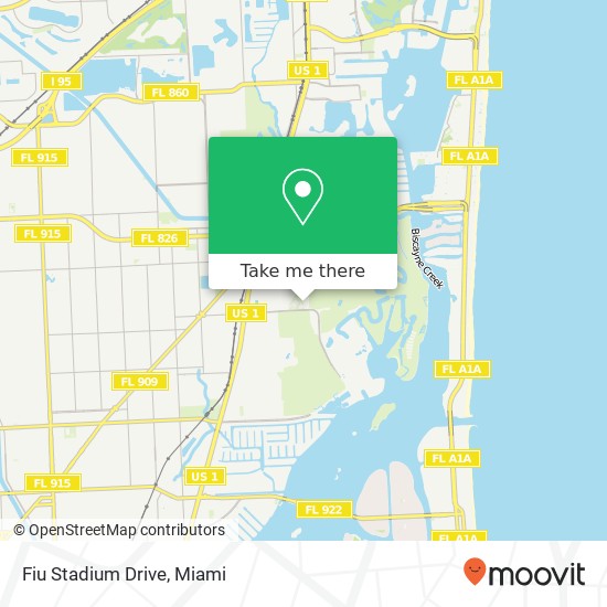 Fiu Stadium Drive map