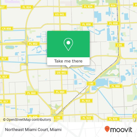 Northeast Miami Court map