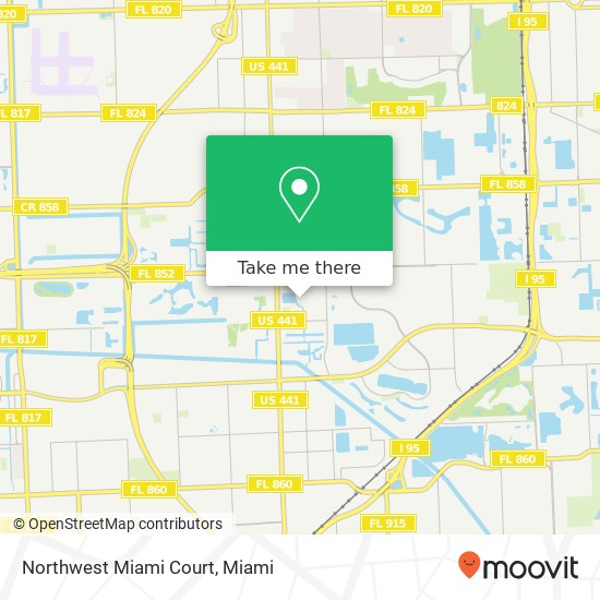 Northwest Miami Court map