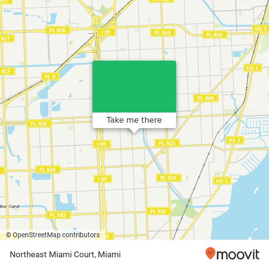 Northeast Miami Court map