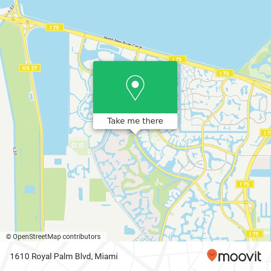 Mapa de 1610 Royal Palm Blvd