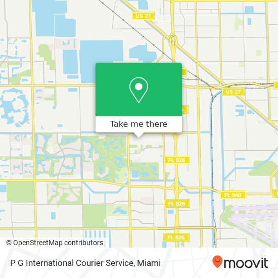 P G International Courier Service map