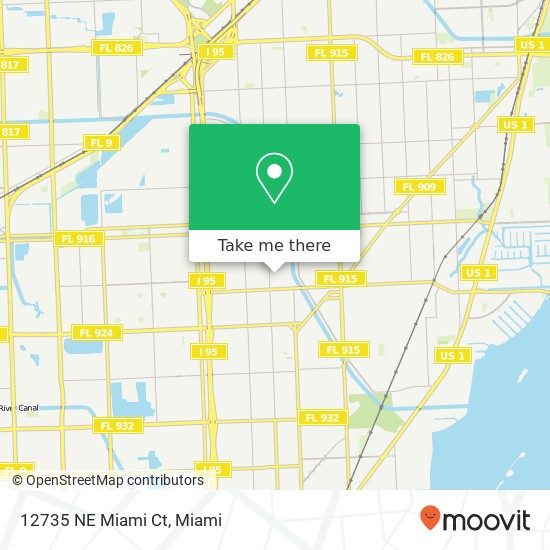 Mapa de 12735 NE Miami Ct