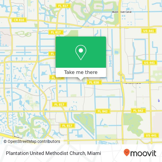 Plantation United Methodist Church map