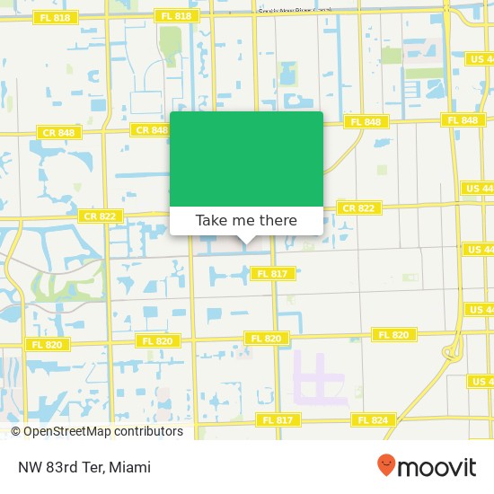 NW 83rd Ter map