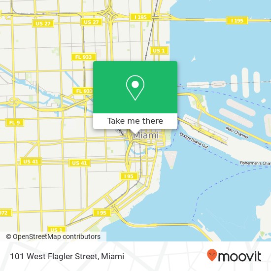 101 West Flagler Street map