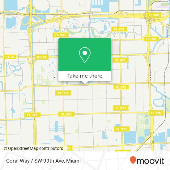 Coral Way / SW 99th Ave map