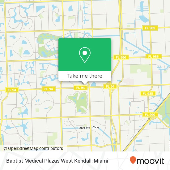 Baptist Medical Plazas West Kendall map