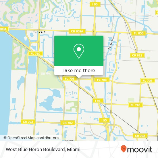 West Blue Heron Boulevard map