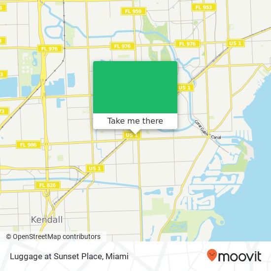 Luggage at Sunset Place map