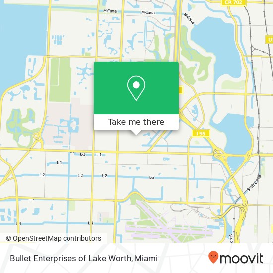 Mapa de Bullet Enterprises of Lake Worth