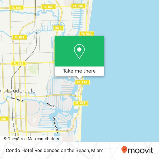 Mapa de Condo Hotel Residences on the Beach