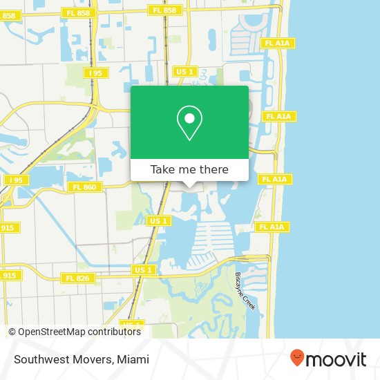 Southwest Movers map