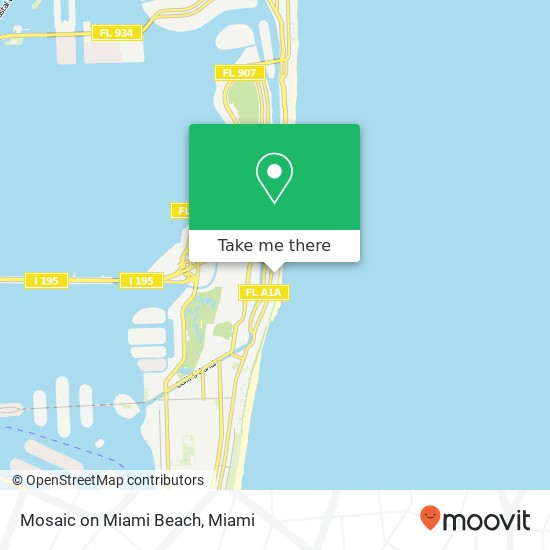 Mosaic on Miami Beach map