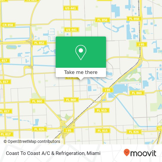 Coast To Coast A / C & Refrigeration map